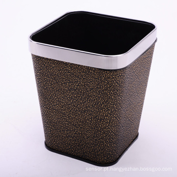 China Gold Clouds Leatherette Cobertura Dust Bin